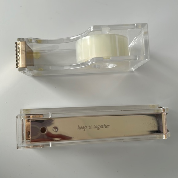 kate spade Office Kate Spade Acrylic Tape Dispenser Stapler Poshmark